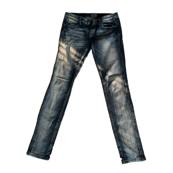Express Denim - ReRock for Express Distressed Skinny Jeans - Size 6